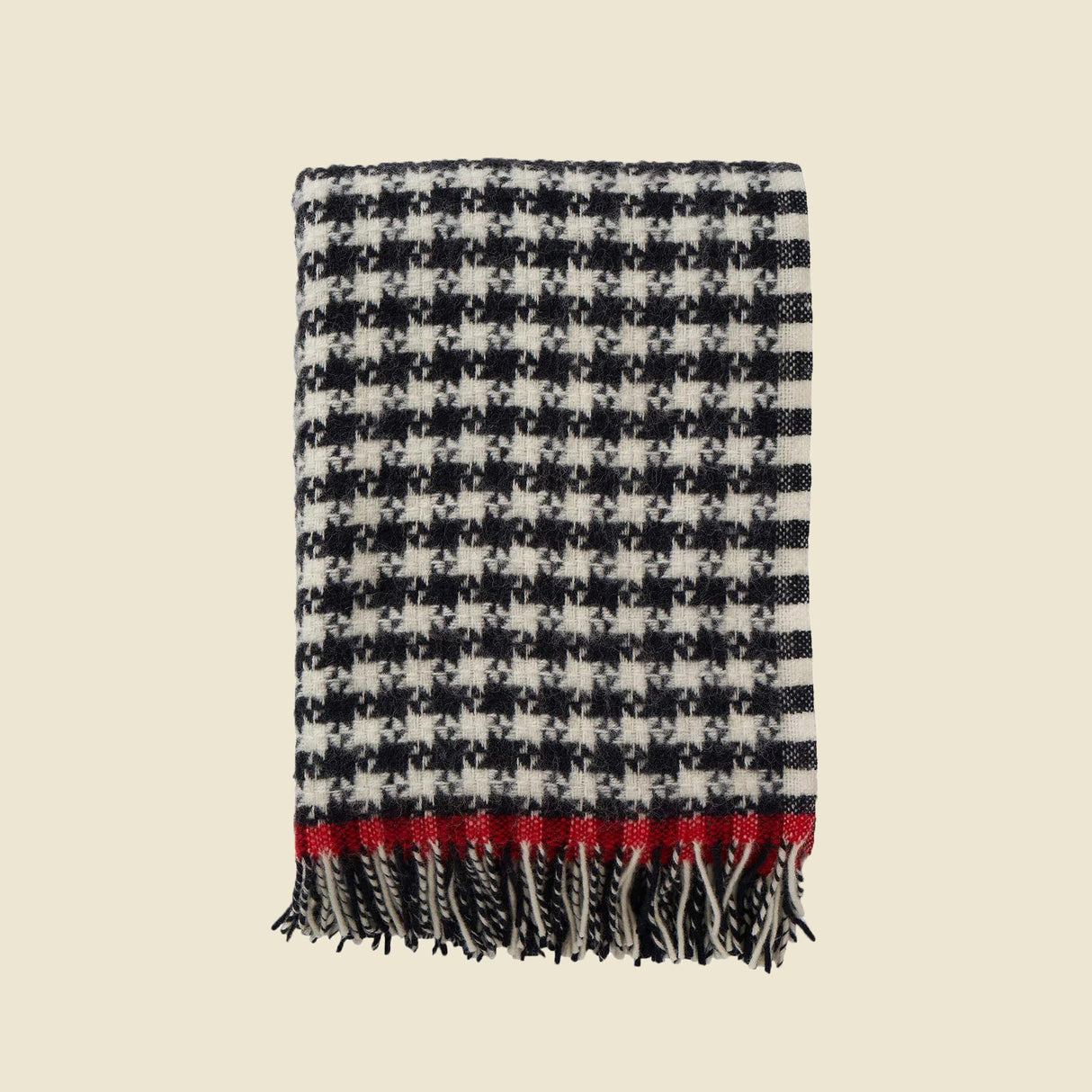 Klippan Dogtooth Wolldecke Schwarz-Weiß