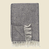 Klippan Chevron Luxus-Wolldecke Grau